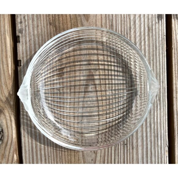 Vintage Mikasa neo Classic Glass Plate With Frosted & Ribbed Accents 7 in - Picture 1 of 11